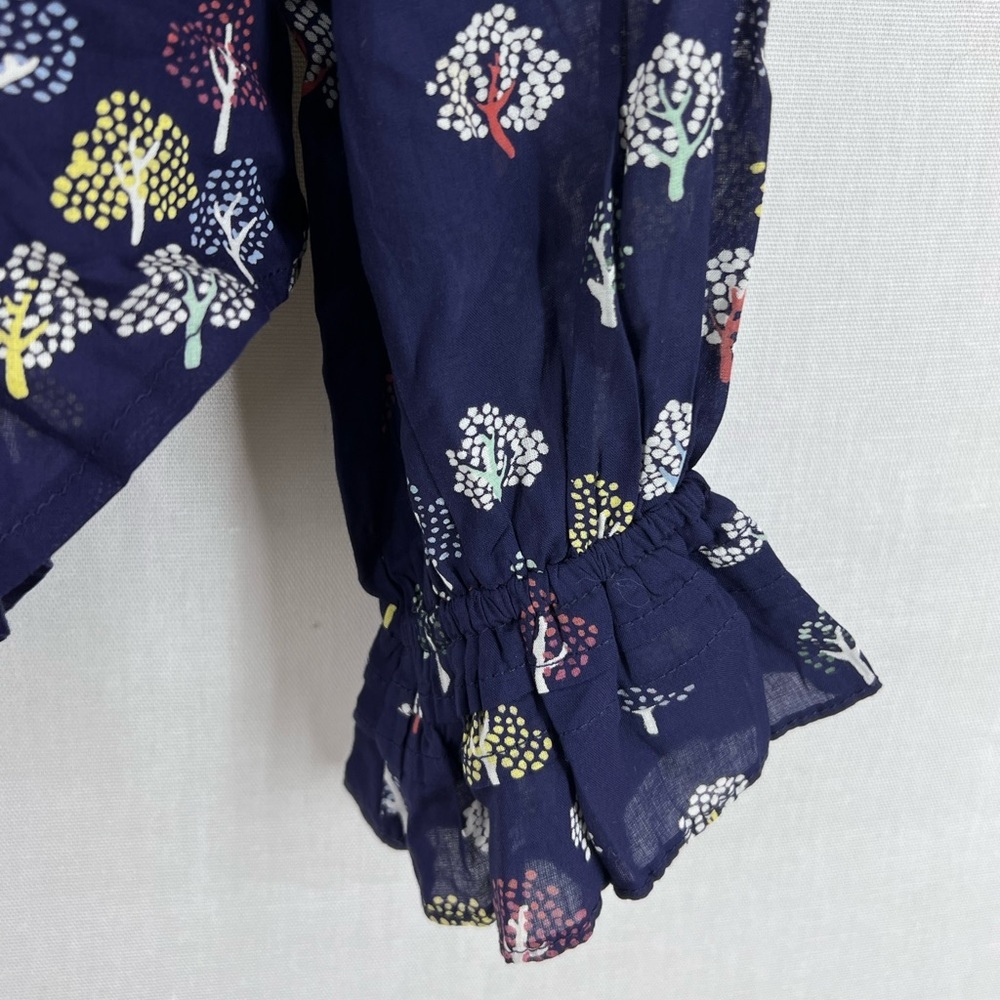 Maeve Anthropologie Colorful Tree Print Button Front Modal Shirt 4P - Picture 3 of 8